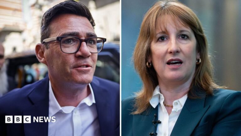 Andy Burnham likely to replace Reeves if he becomes PM Composite image of Andy Burnham and Rachel Reeves.