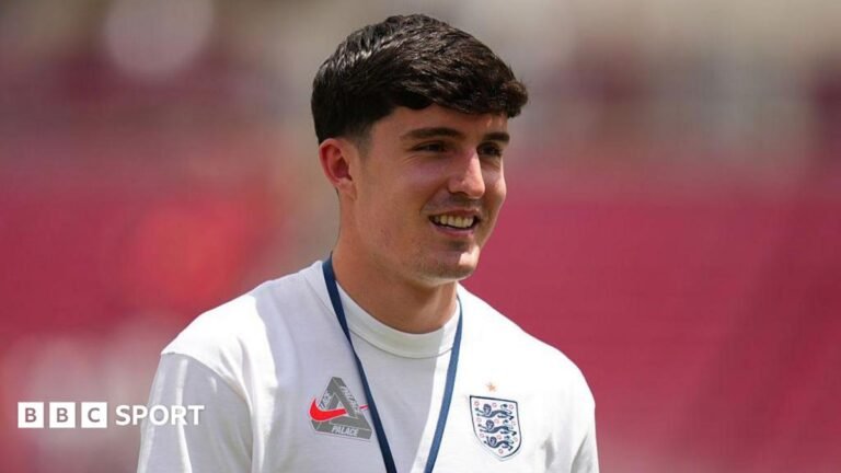 England defender Tino Livramento to miss World Cup 2026 and replaced by Trevoh Chalobah Tino Livramento, wearing a white England T-shirt, pictured smiling