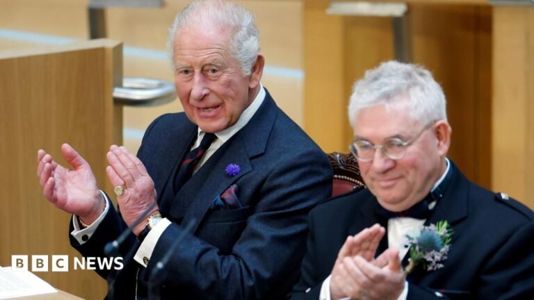 King urges MSPs to help build a ‘fair and prosperous society’ The Duke of Hamilton carries the Crown of Scotland ahead of the opening of the seventh session of the Scottish Parliament in Edinburgh