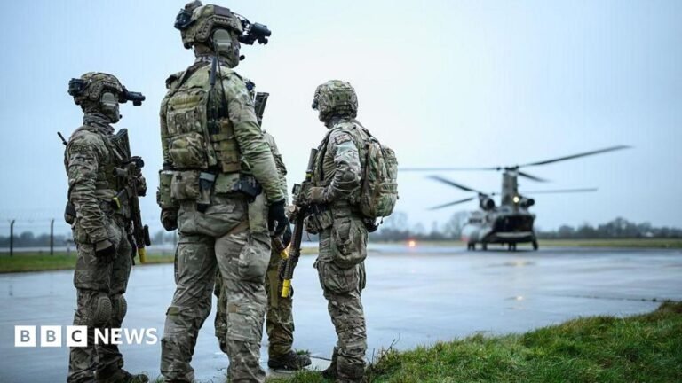 Long-delayed defence investment plan to be published on Tuesday British special forces on a runway with a helicopter nearby