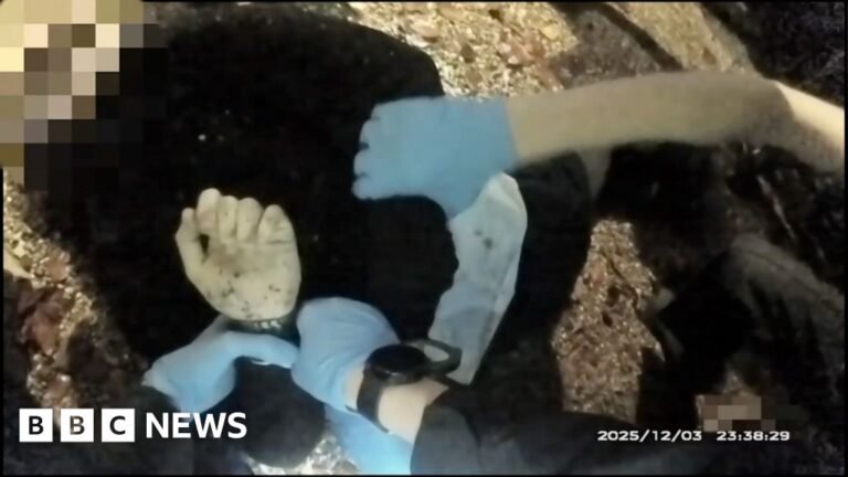 Police bodycam shows officers handcuffing Henry Nowak Police bodycam shows officers handcuffing Henry Nowak