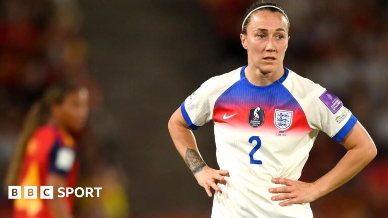 Spain 4-0 England: World champions expose Lionesses’ flaws A graphic that reads 'Follow our women's football TikTok' with a picture of a mobile phone