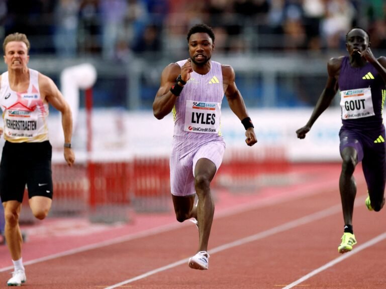 US sprinter Noah Lyles sets world best 150m time at Golden Spike meet | Athletics US sprinter Noah Lyles sets world best 150m time at Golden Spike meet | Athletics