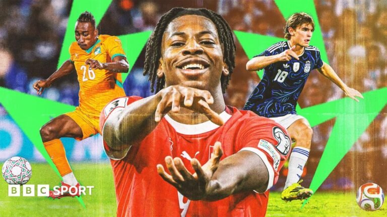Players to watch out for at the 2026 World Cup, including (from left) Yan Diomande, Johan Manzambi and Nico Paz