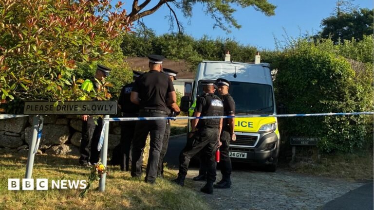 Ann Widdecombe attacked nearly 24 hours before she was found dead, police believe Police stand in front of Ann Widdecombe's home. A police cordon is surrounding the property and a police van parked in front of the house