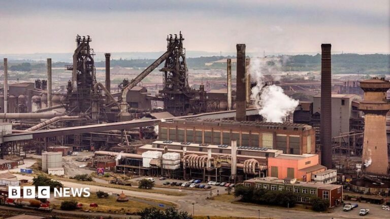 China hits out at British Steel nationalisation An aerial view of British Steel's Scunthorpe works on July 16, 2026 in Scunthorpe, England.