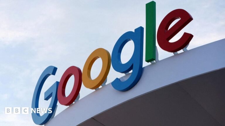 Google burning through cash with spiralling AI costs Google's primary-colored logo outside of a building.