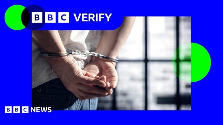 Prison recalls up 28% in England and Wales, new figures reveal A prisoner in handcuffs