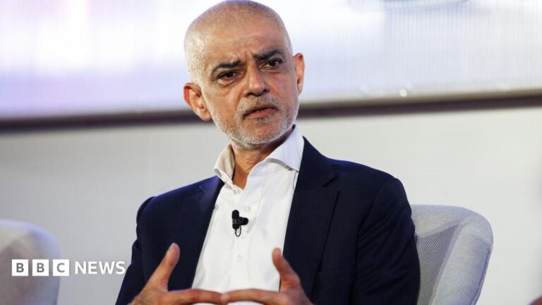 Sadiq Khan among 26 new peers to enter the Lords Sadiq Khan sitting in a light grey chair wearing a dark suit and a white shirt.
