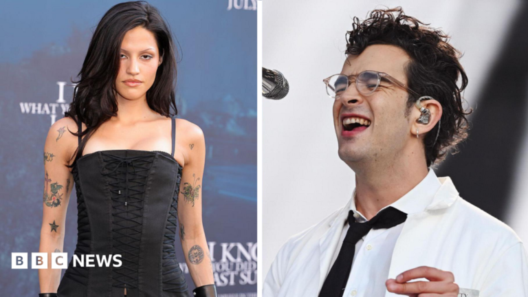 The 1975’s Matty Healy marries model Gabbriette Bechtel in Los Angeles Graphic representing sunshine with blue sky behind