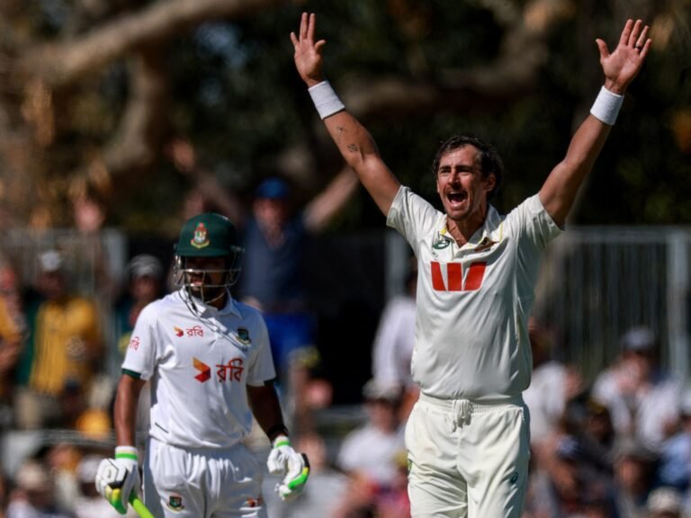 Australia bite back as 18 wickets fall on day one of second Bangladesh Test | Cricket News Australia bite back as 18 wickets fall on day one of second Bangladesh Test | Cricket News