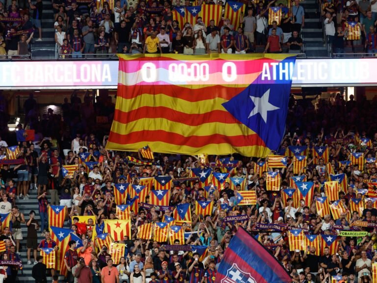 Barcelona scraps Spain World Cup tribute amid fans’ Catalan flag support | Football News Barcelona scraps Spain World Cup tribute amid fans’ Catalan flag support | Football News