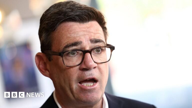 Burnham ‘confident’ early release of PC Harper’s killers can be halted Prime Minister Andy Burnham speaks during a TV interview at The Hub cafe in Ilkeston, Derbyshire, as part of his tour of the UK.