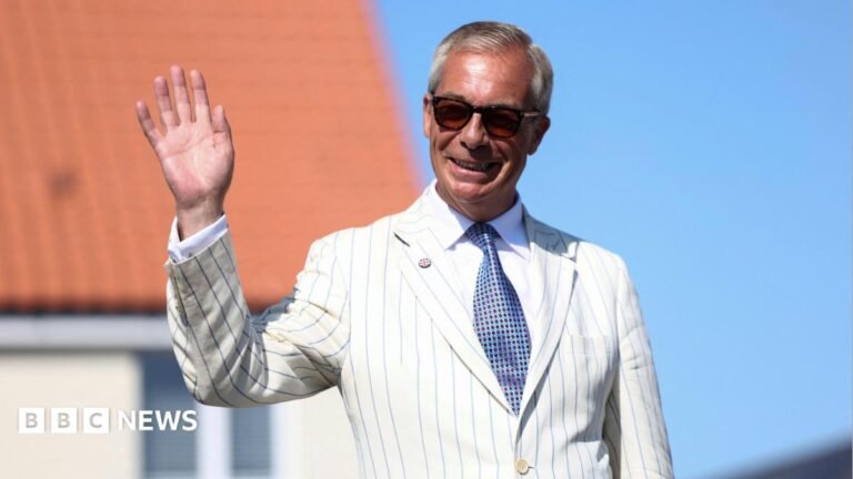 Farage wins Clacton by-election but avoids result declaration Britain's Reform UK party leader Nigel Farage arrives at his polling station for the Clacton by-election, triggered by his own resignation, in Walton-on-the-Naze, Essex, Britain, August 13, 2026. REUTERS/Toby Shepheard