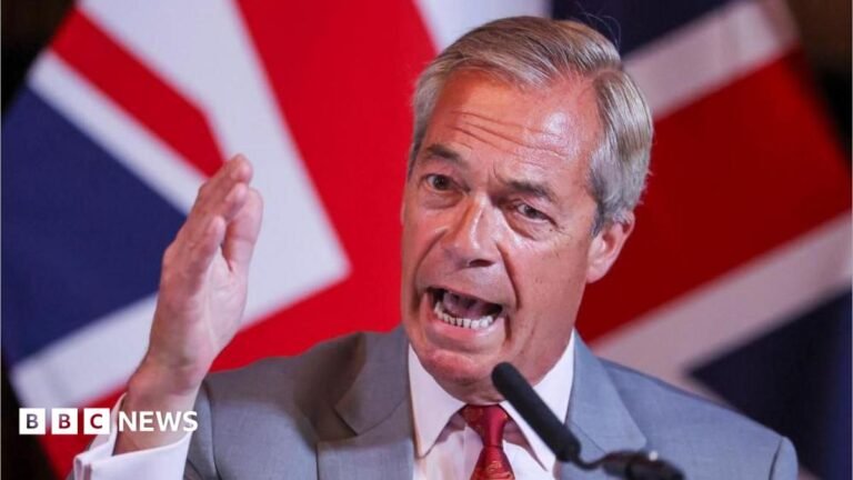 Farage’s by-election victory won’t stop questions about finances Thin, red banner promoting the Politics Essential newsletter with text saying, “Top political analysis in your inbox every day”. There is also an image of the Houses of Parliament.