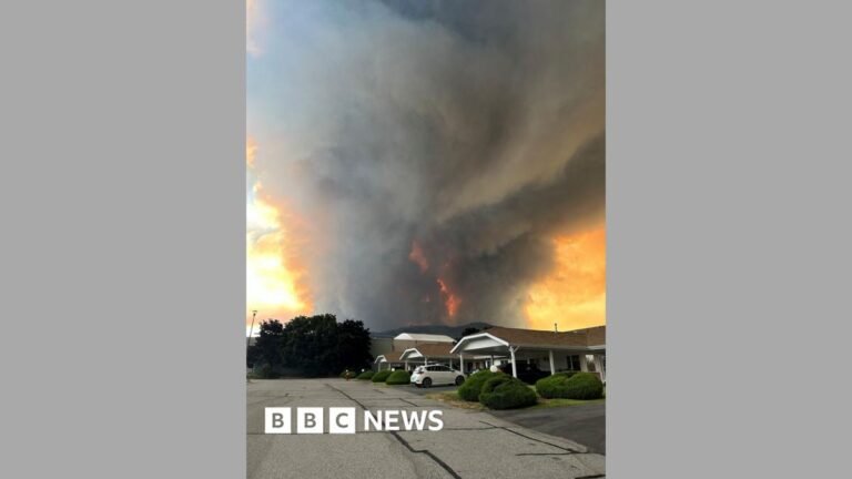 Fast-moving Canada wildfire doubles in size forcing thousands to flee homes Christopher Wright and Karl Schwalbe