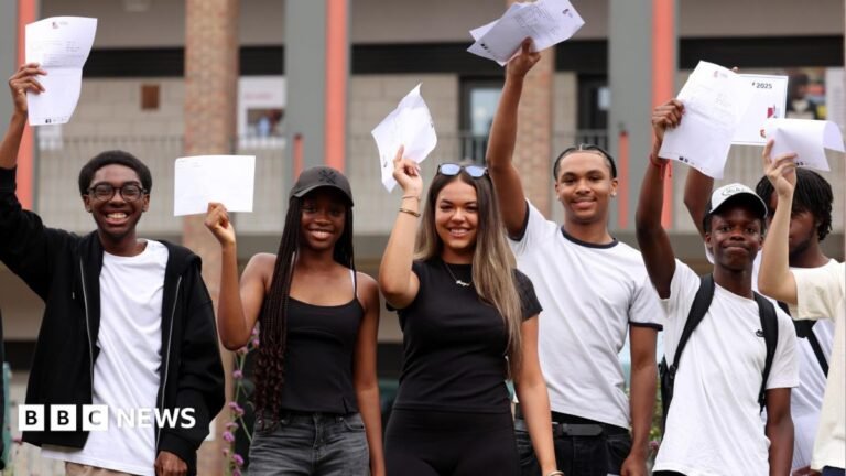 ‘I worked really hard and it all paid off’: Elation, nerves and proud parents as students get results Students receive their A-level results at a school in south London