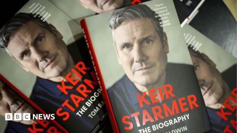 Starmer donates biography of himself to Downing Street library A pile of books entitled Keir Starmer, the biography