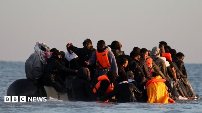 140 migrants in single dinghy rescued in English Channel A group of migrants on a dingy off the coast of Gravelines, in a grab from the BBC video.
