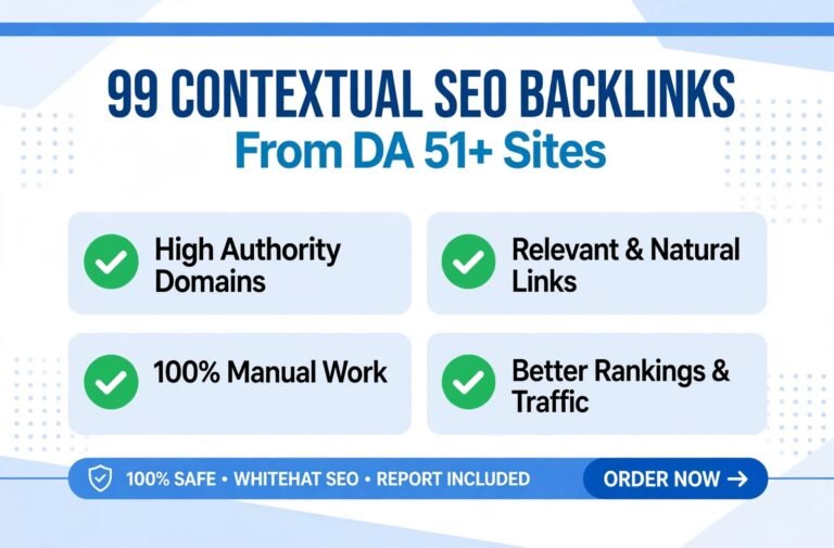99 Contextual SEO Power Links From High Authority Sites - Handmade Boost That Actually Ranks for $5