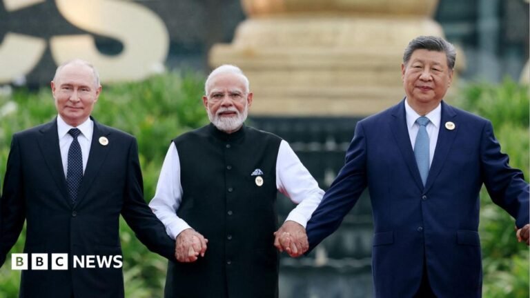 Brics summit 2026 Delhi: Iran war reshapes ties but exposes divides Russia's President Vladimir Putin, India's Prime Minister Narendra Modi and China's President Xi Jinping pose for a family photo during the BRICS summit in New Delhi, India, September 12, 2026