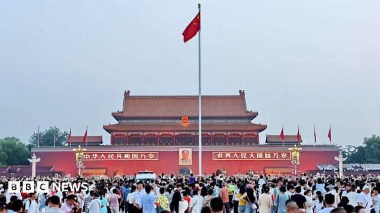 China funding UK research and sending it to Beijing’s spies, MI5 warns Crowds gather at Tiananmen Square to watch a flag-raising ceremony on July 1, 2026 in Beijing, China