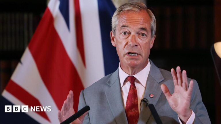 Chris Mason: Reform face headwinds as they gather for conference Reform UK leader Nigel Farage speaks during a press conference in London.