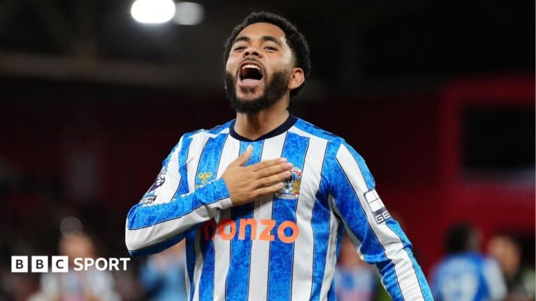 Jay Dasilva’s goal gives Coventry City Premier League win after over 25 years Jay Dasilva celebrates at the full-time whistle after Coventry's 1-0 win over Nottingham Forest