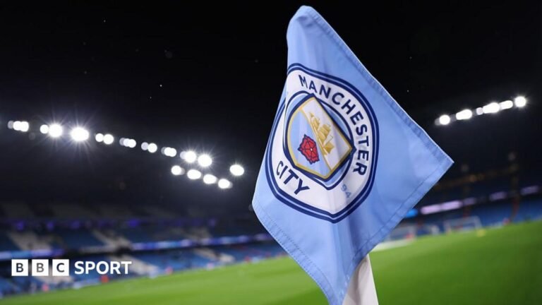 Manchester City charges: Premier League club found guilty of breaking majority of 115 financial rules Manchester City corner flag at Etihad Stadium