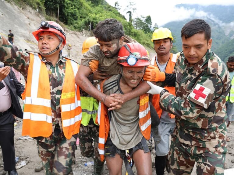 Nepal search teams rescue two workers from hydropower tunnel | Floods News Nepal search teams rescue two workers from hydropower tunnel | Floods News