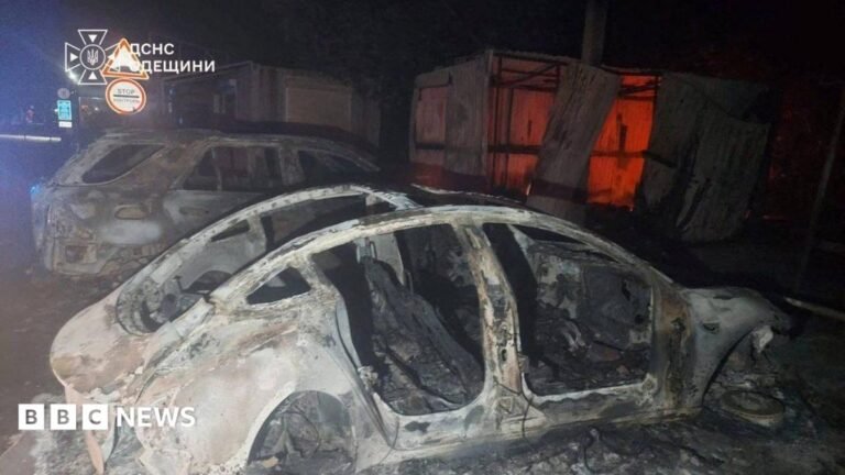 Russia and Ukraine exchange strikes as two killed at Moldova border A cut of of Anthony Zurcher wearing a suit and tie in front of a red, black, grey and blue graphic background featuring the US Capitol Building