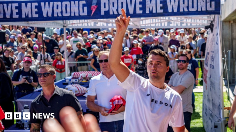 Security lapses at Utah campus where Charlie Kirk was killed, review says Picture of the event where Charlie Kirk was killed, showing crowds in a UVU courtyard on 10 September 2025