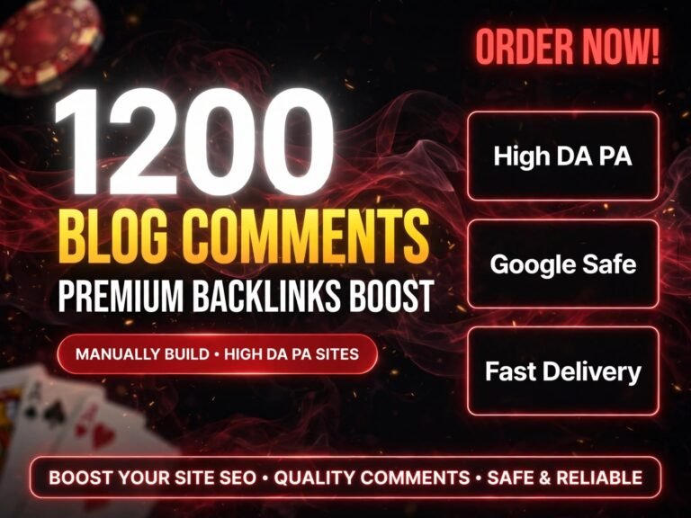 Special Offer – Manually Build 1200 Blog Comments DoFollow SEO Backlinks from High DA PA TF CF Sites for $10 Special Offer - Manually Build 1200 Blog Comments DoFollow SEO Backlinks from High DA PA TF CF Sites for $10