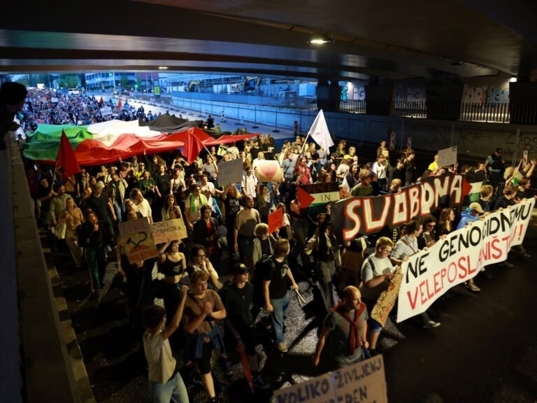 Thousands protest in Ljubljana as Slovenia opens Israel’s first embassy | Israel-Palestine conflict News Thousands protest in Ljubljana as Slovenia opens Israel’s first embassy | Israel-Palestine conflict News