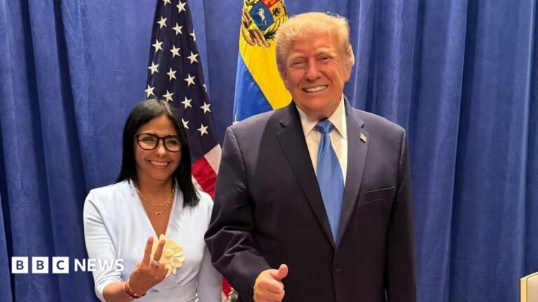 President Trump and Delcy Rodriguez