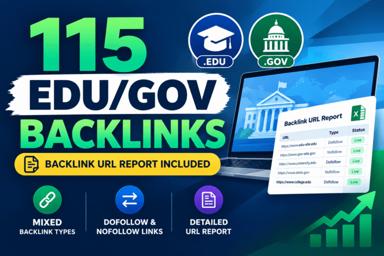 115 Premium EDU/GOV Backlinks for Stronger SEO Trust & Authority for $40 115 Premium EDU/GOV Backlinks for Stronger SEO Trust & Authority for $40