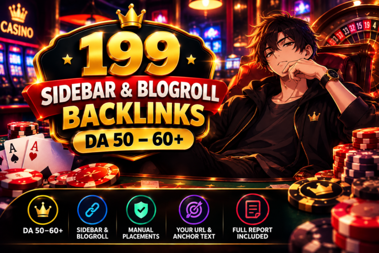 199 Premium Sidebar & Blogroll Backlinks on DA 50- 60+ Websites for $50 199 Premium Sidebar & Blogroll Backlinks on DA 50- 60+ Websites for $50