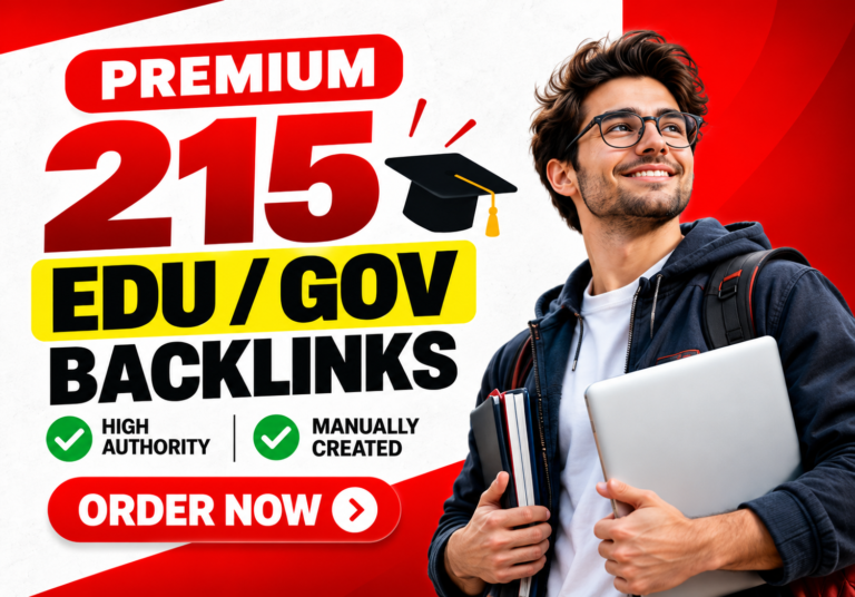 215 EDU GOV Authority Backlinks for Organic SEO Growth for $55