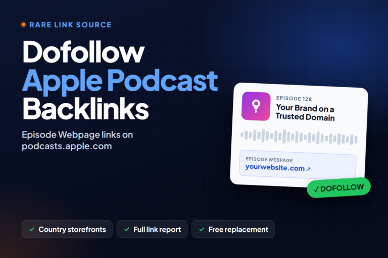 700 Dofollow Apple Podcast Backlinks – Episode Webpage Links to Your Site for $15 700 Dofollow Apple Podcast Backlinks - Episode Webpage Links to Your Site for $15