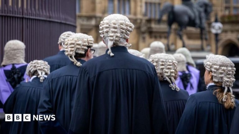 Burnham scraps controversial plans to curb jury trials Judges and members of the King's Counsel wearing ceremonial dress leave Westminster Abbey after the traditional annual service in 2024 to mark the start of the new legal year.
