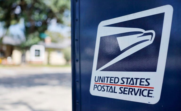 Democrats’ mail-voting plans shift as officials work to reassure voters The United States Postal Service logo is displayed on a USPS mail collection box on September 18, 2026 in Pasadena, California.