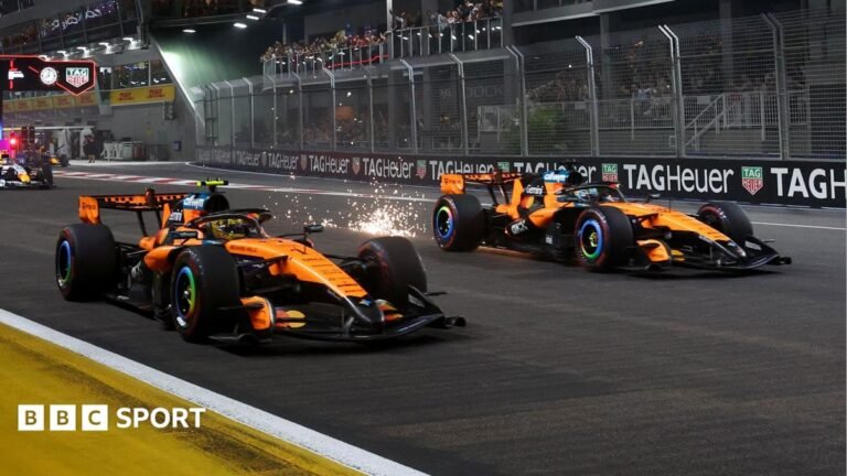 F1 Q&A: Does Lando Norris-Oscar Piastri crash show ‘papaya rules’ are failing? Lando Norris and Oscar Piastri move away at the start of the Singapore Grand Prix