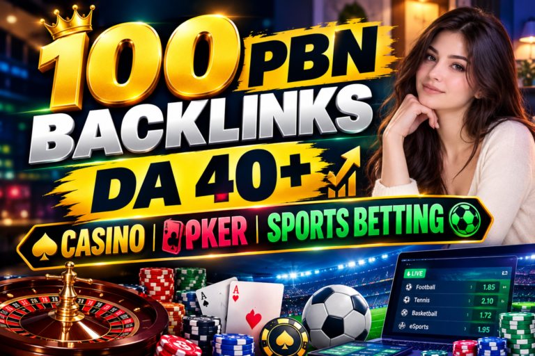 Get 100 Authority PBN Backlinks for Casino, Poker & Sports Betting Sites for $30