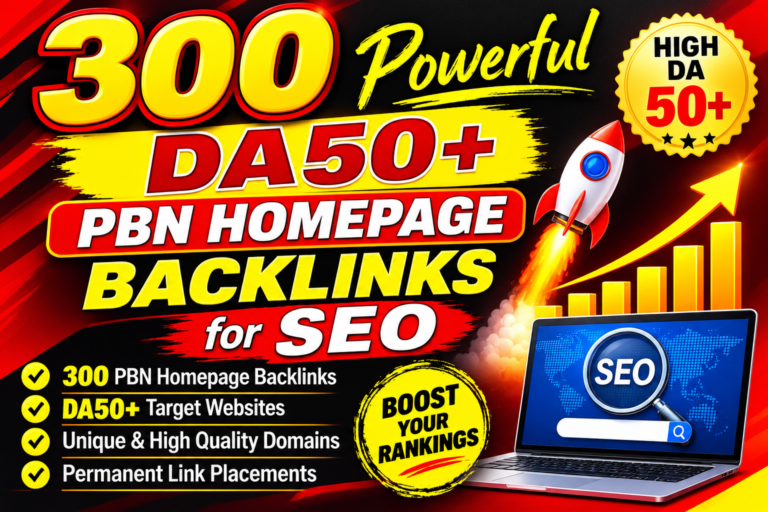 I Will Build 300 Powerful DA50+ PBN Homepage Backlinks for SEO for $120 I Will Build 300 Powerful DA50+ PBN Homepage Backlinks for SEO for $120