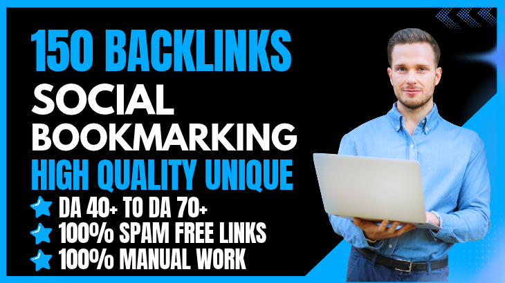 I Will Create Manual 150 Social Bookmarking SEO Dofollow Backlinks on High DA 40+ to 70+ Sites for $3 I Will Create Manual 150 Social Bookmarking SEO Dofollow Backlinks on High DA 40+ to 70+ Sites for $3