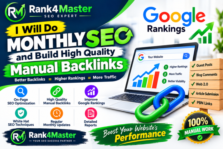 I Will Do Monthly SEO and Build High Quality Manual Backlinks for $50 I Will Do Monthly SEO and Build High Quality Manual Backlinks for $50