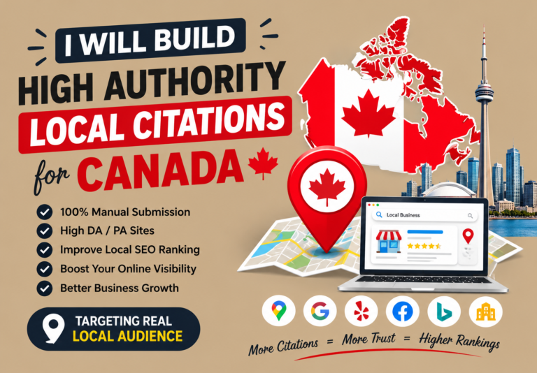 I will build high authority local citations for Canada for $10 I will build high authority local citations for Canada for $10