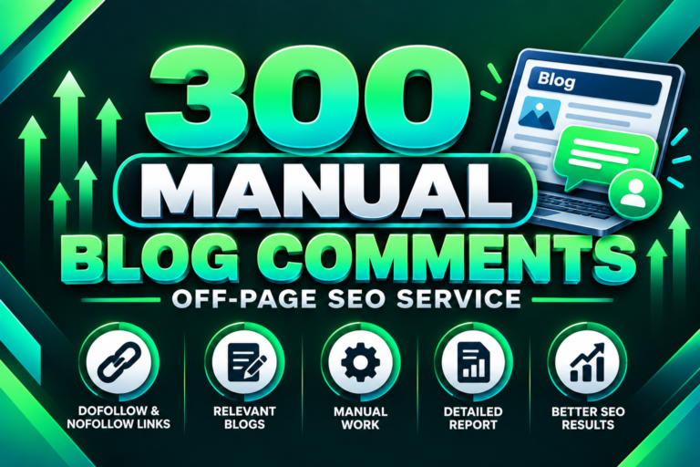 I will create 300 manual High DA/PA blog comments for off-page SEO for $5 I will create 300 manual High DA/PA blog comments for off-page SEO for $5