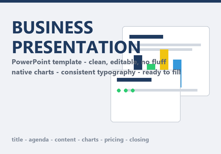 I will design a clean business PowerPoint presentation with editable charts for $20 I will design a clean business PowerPoint presentation with editable charts for $20