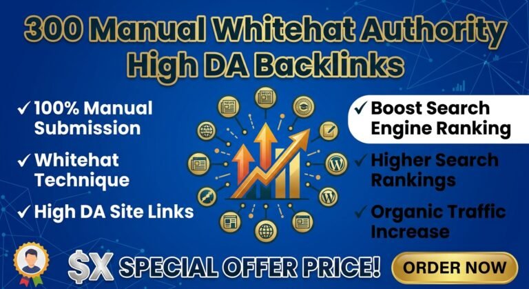 I will provide 300 Manual Authority High DA Backlinks for Google Ranking for $5 I will provide 300 Manual Authority High DA Backlinks for Google Ranking for $5